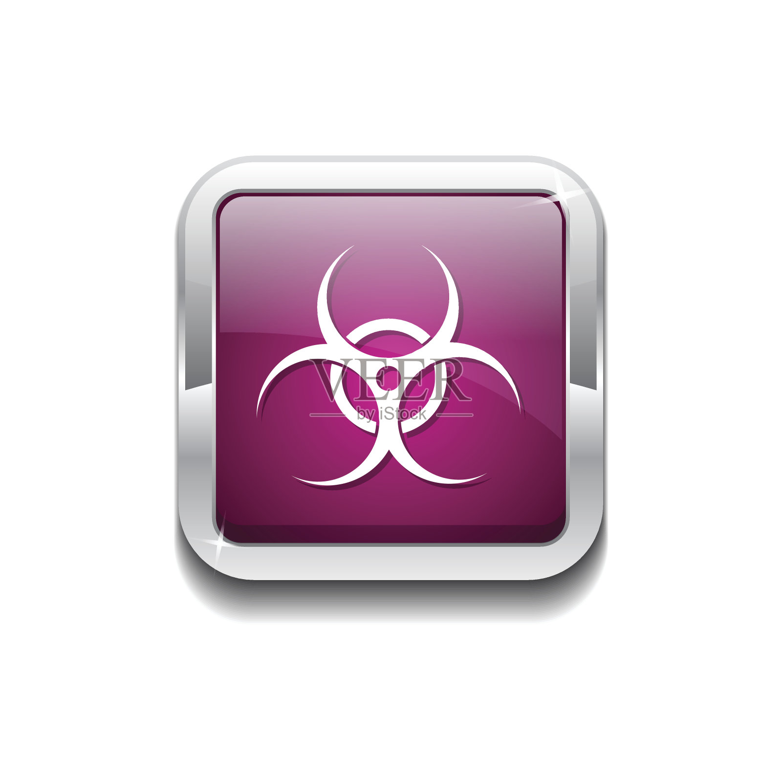 生物危害标志粉色矢量图标按钮插画图片素材