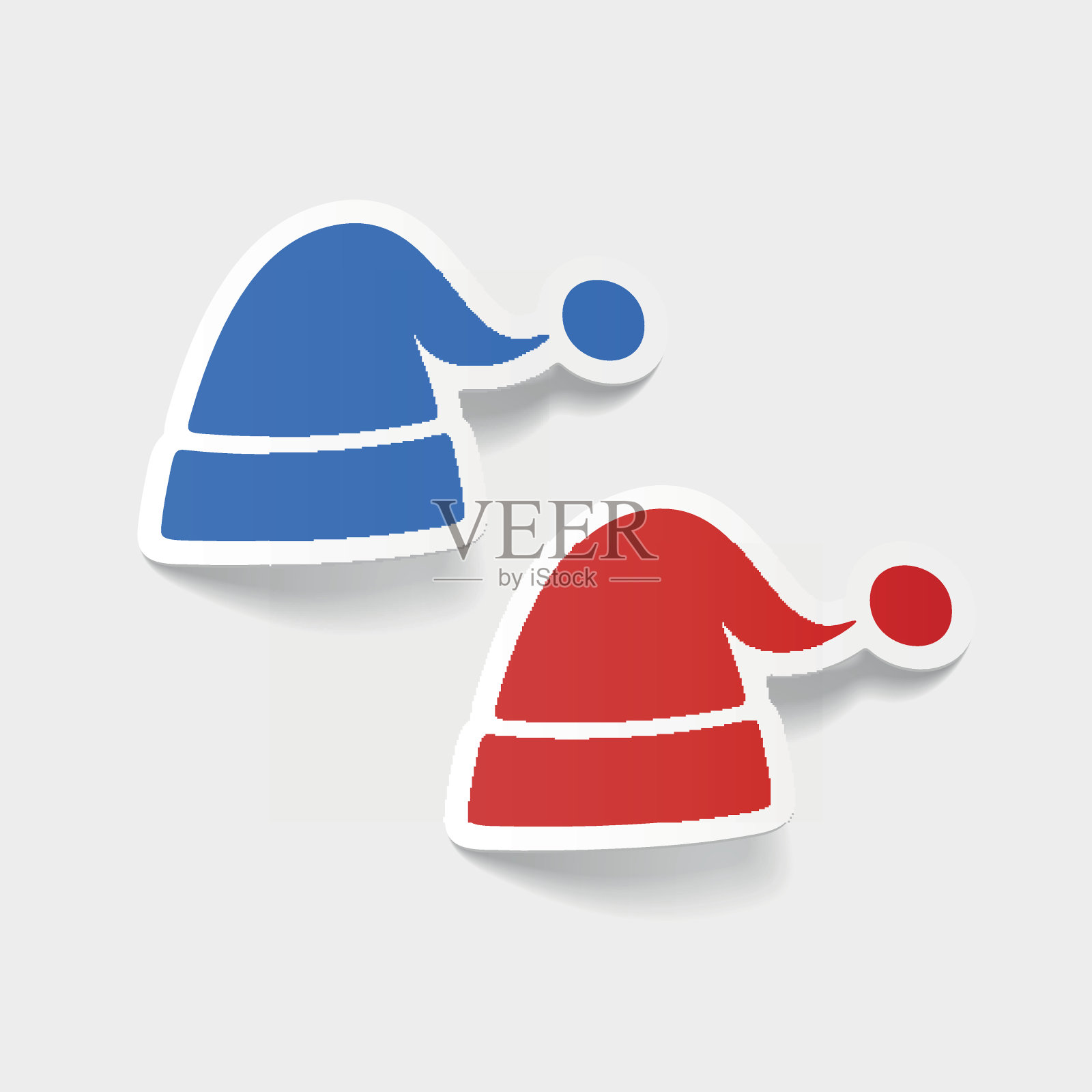 现实设计元素:圣诞老人的帽子插画图片素材