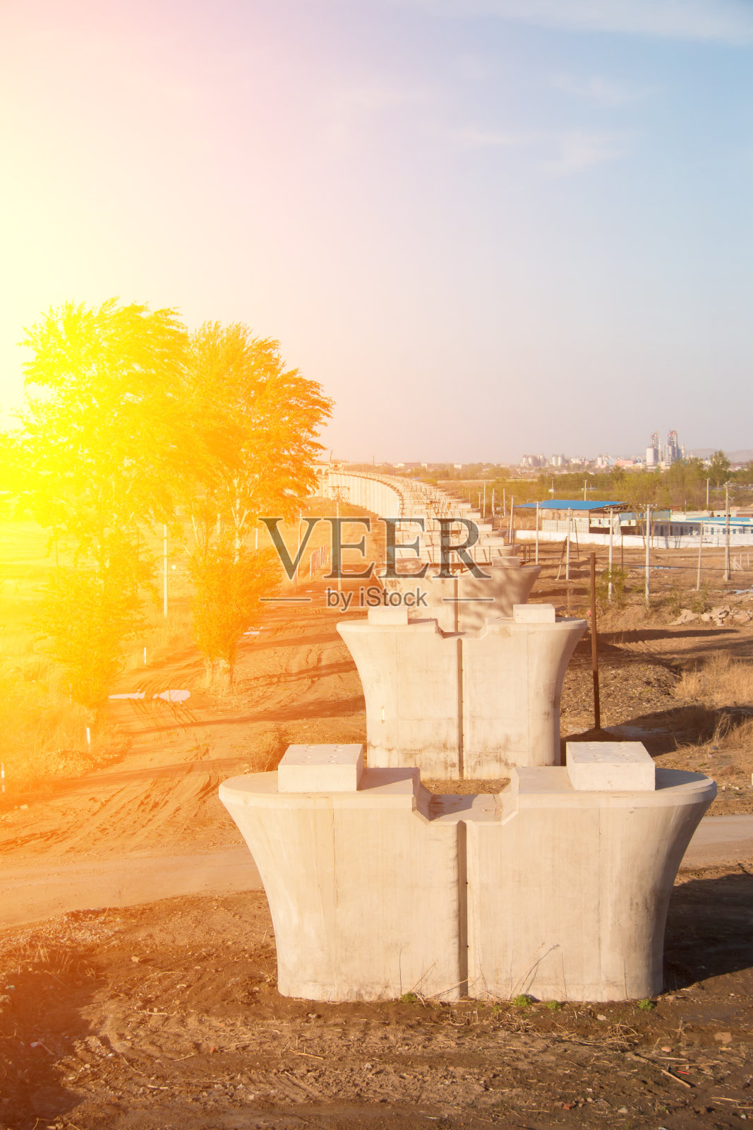 高速铁路码头建设照片摄影图片