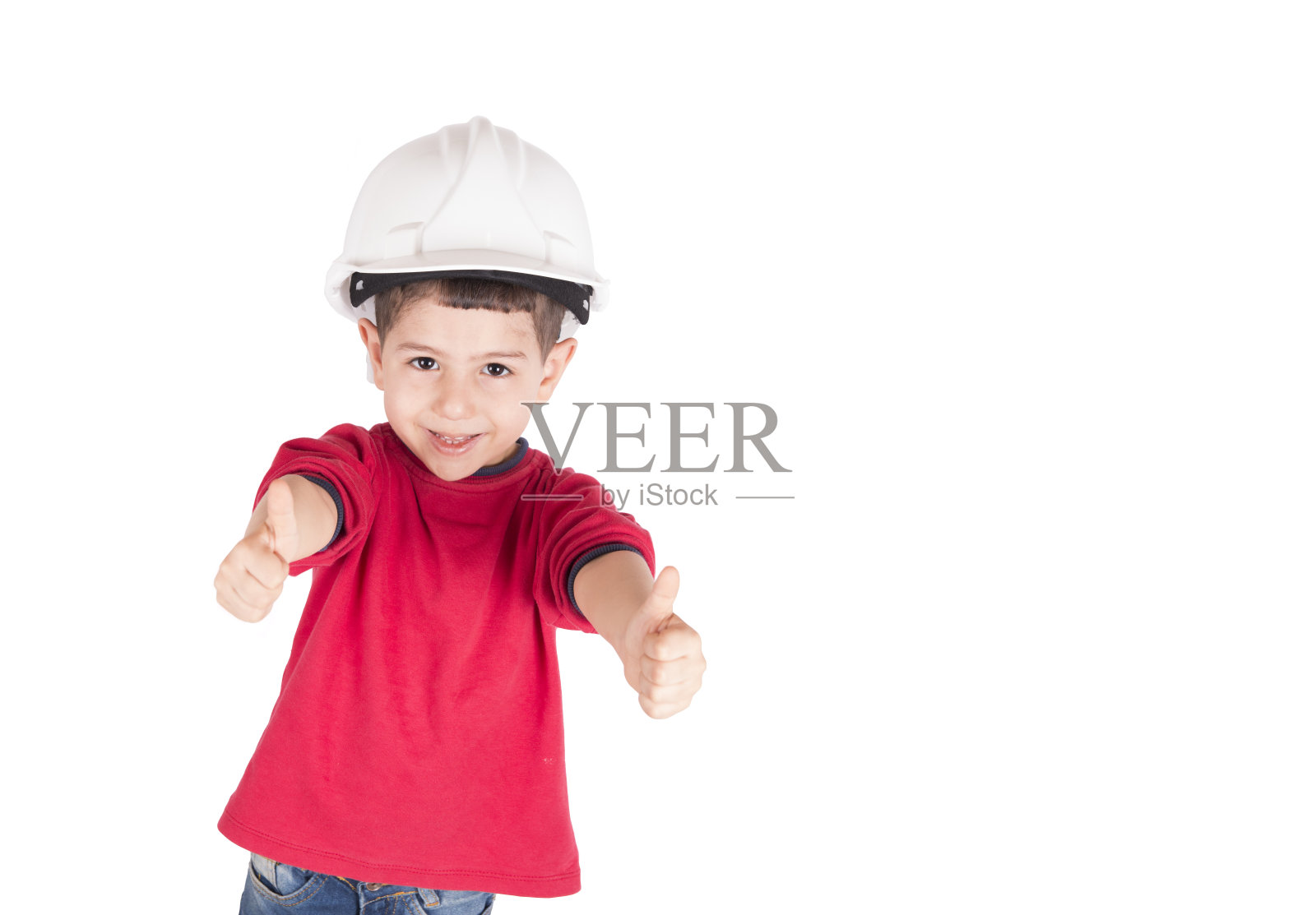 男孩展示OK手势照片摄影图片