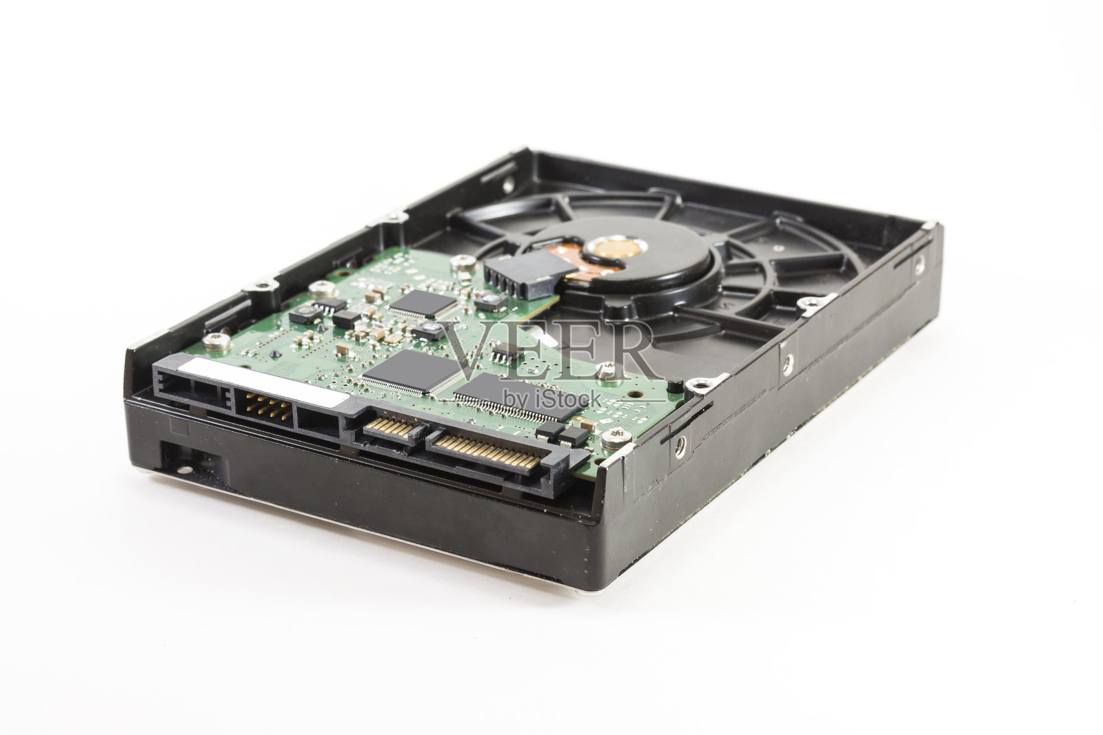 PC的硬盘隔离在白色背景上照片摄影图片