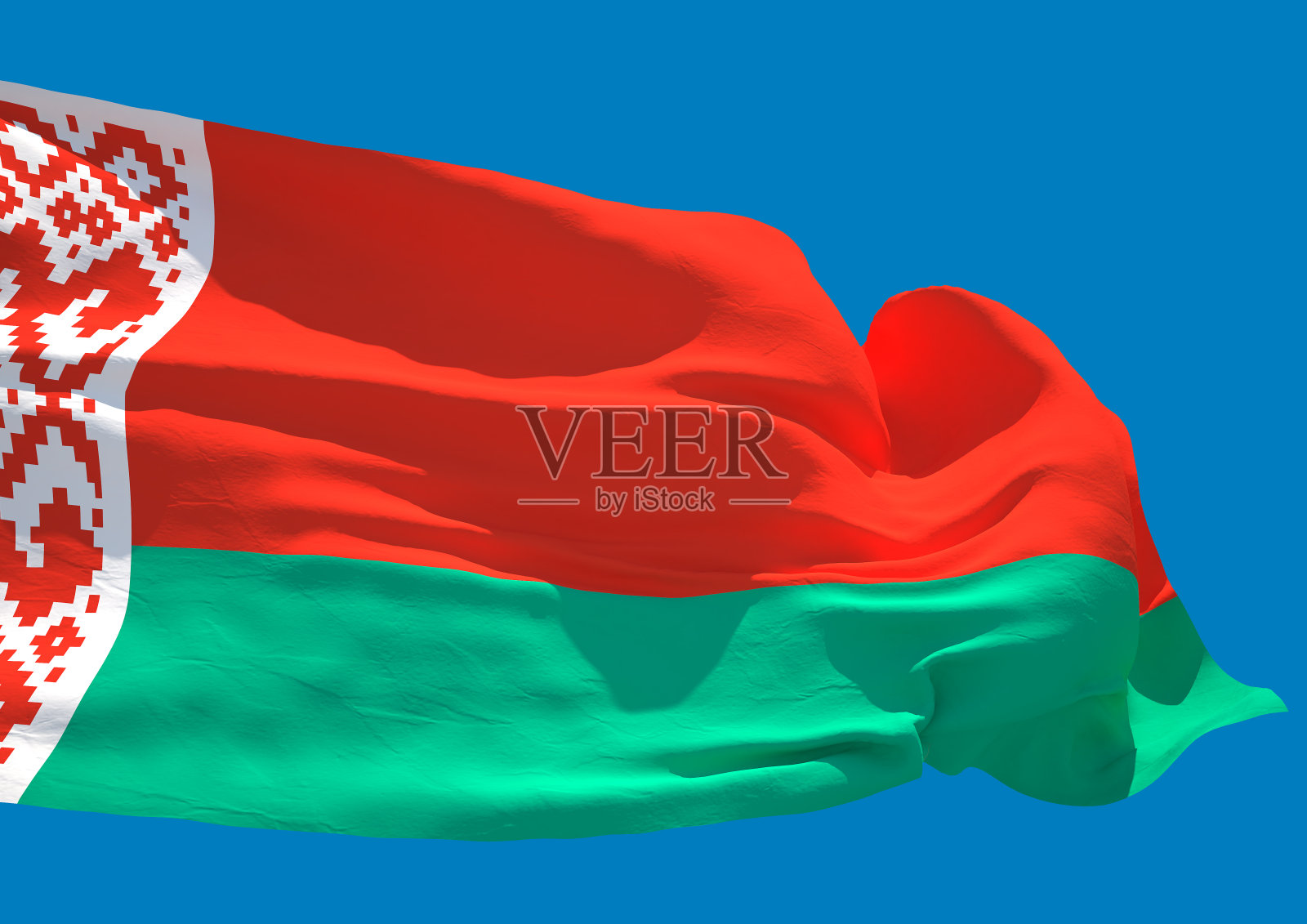 白俄罗斯波浪旗HD照片摄影图片