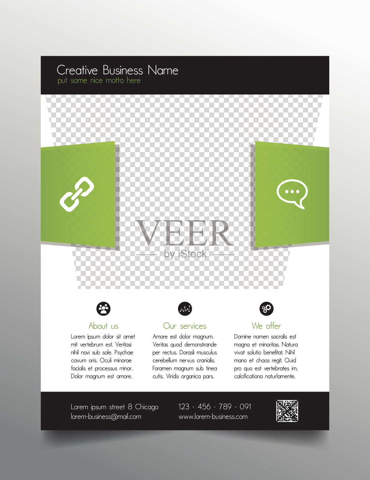 企业商务传单模板-现代新鲜的设计设计模板素材