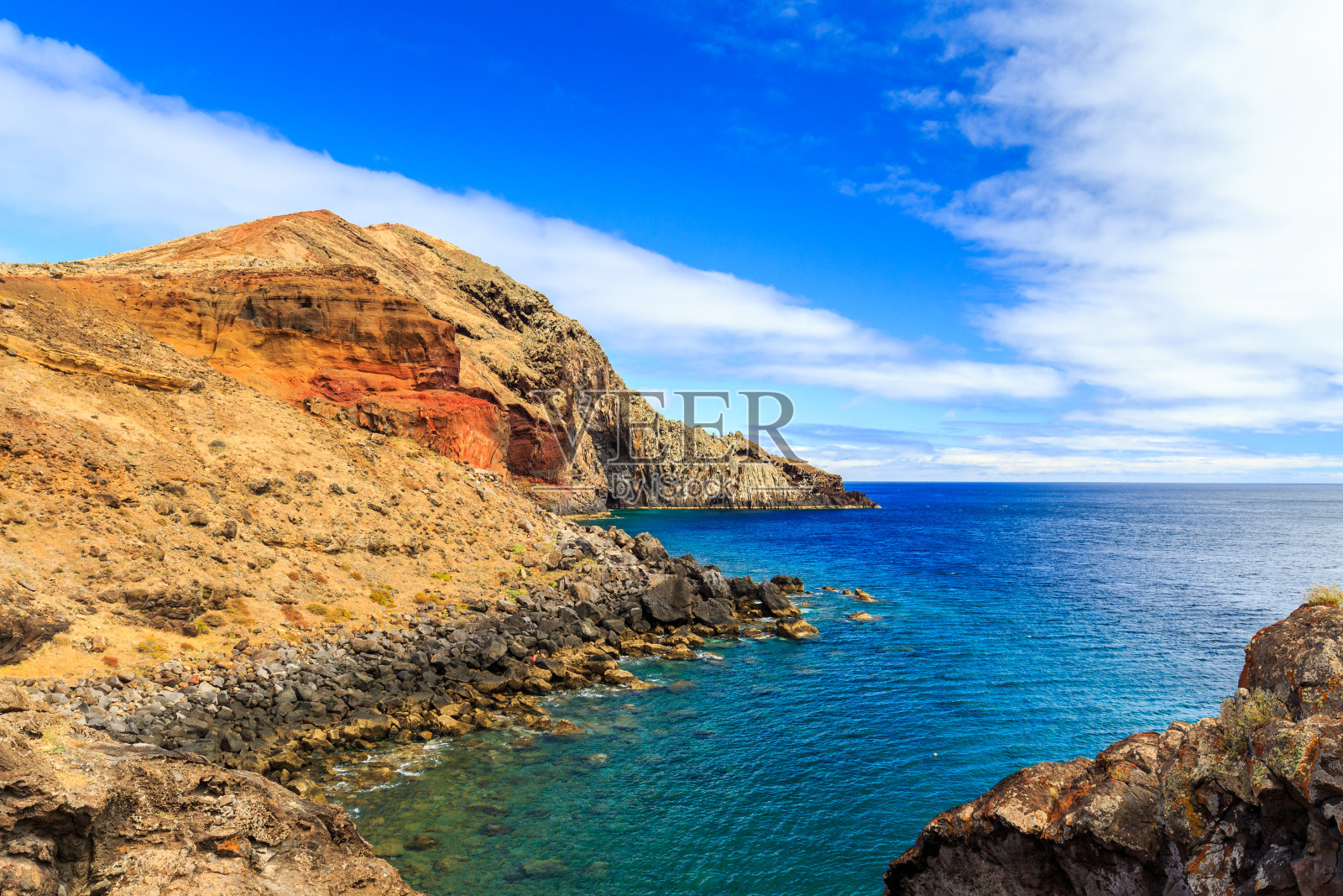 美丽的风景在蓬塔德圣洛伦索北海岸照片摄影图片