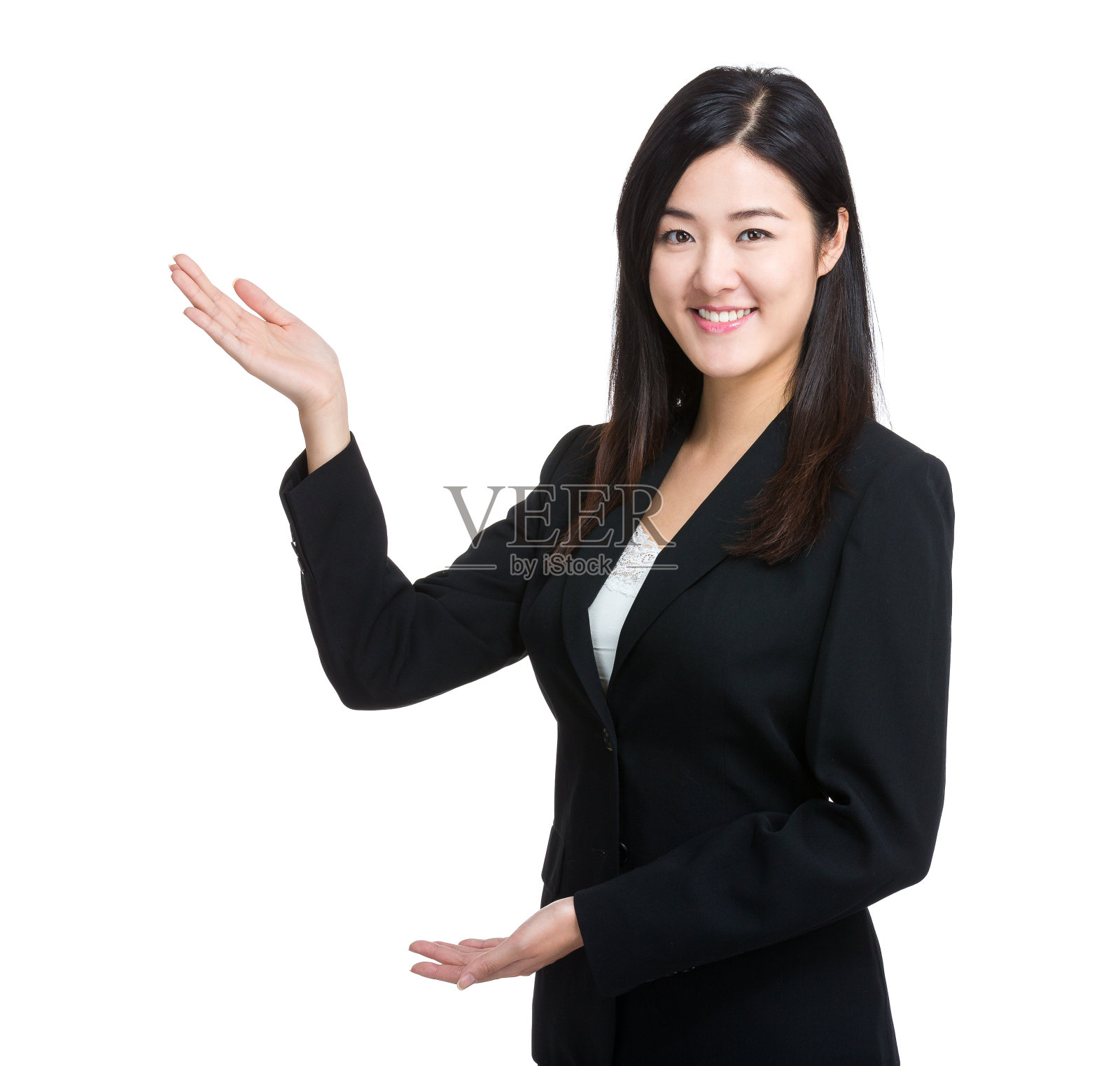 一个中国女商人的肖像照片摄影图片