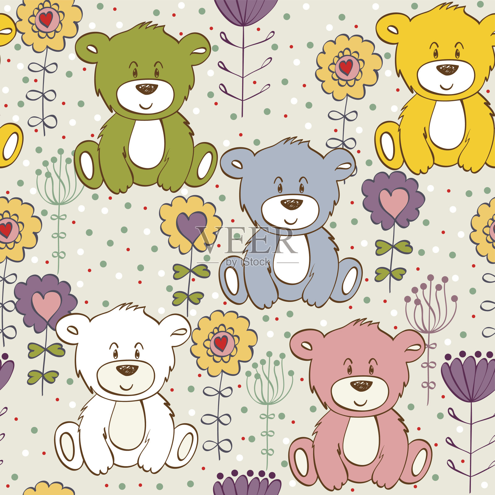 向量无缝模式插画图片素材