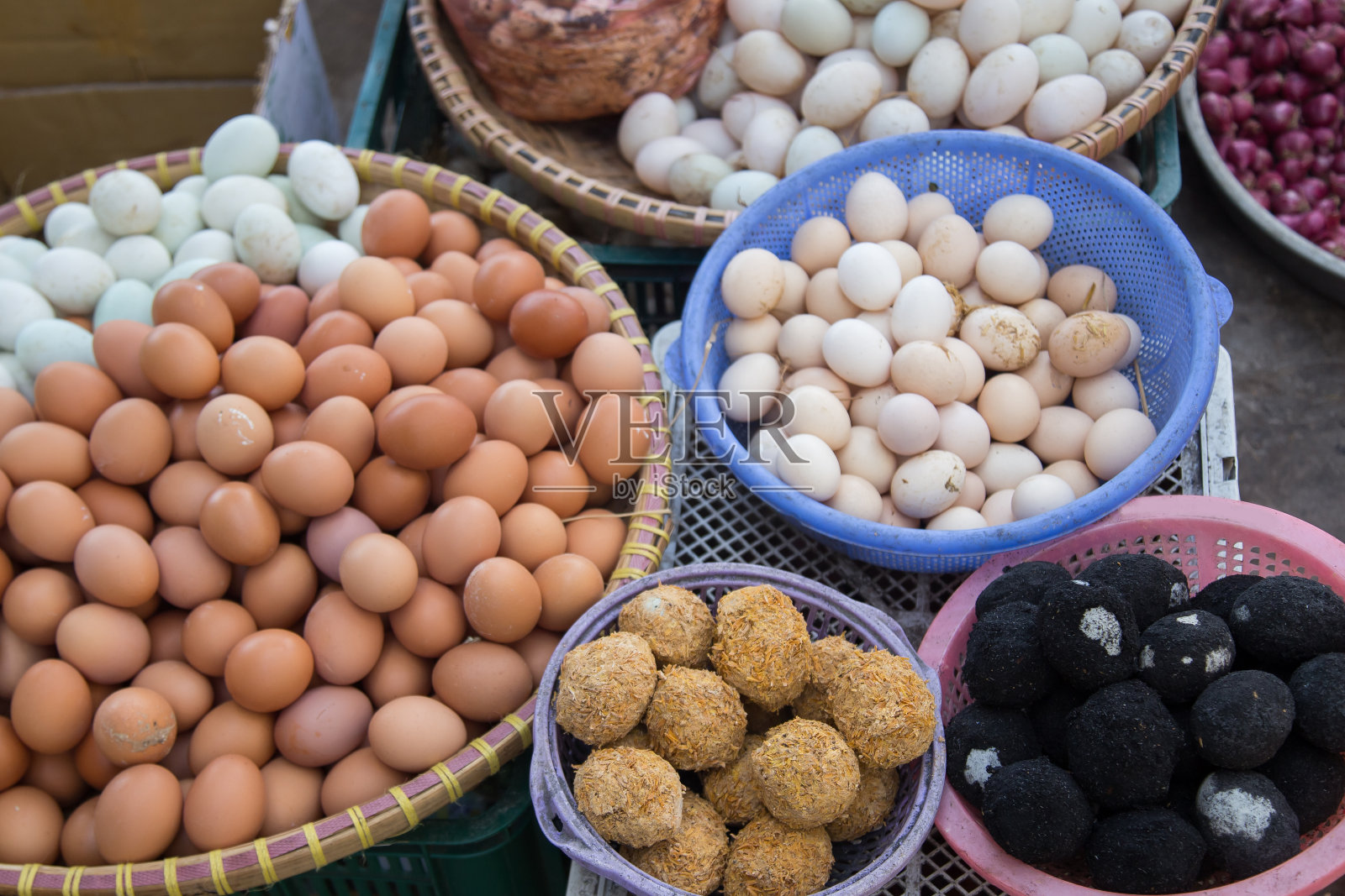 亚洲复活节蛋市场照片摄影图片