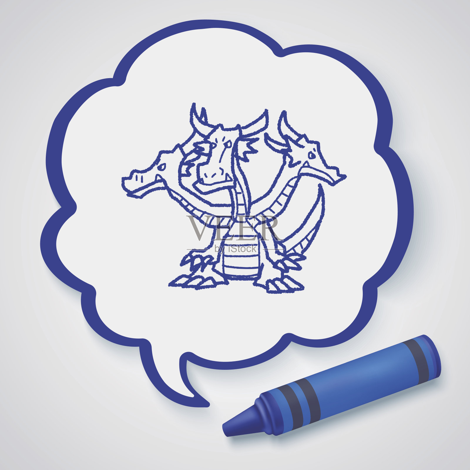 龙涂鸦插画图片素材