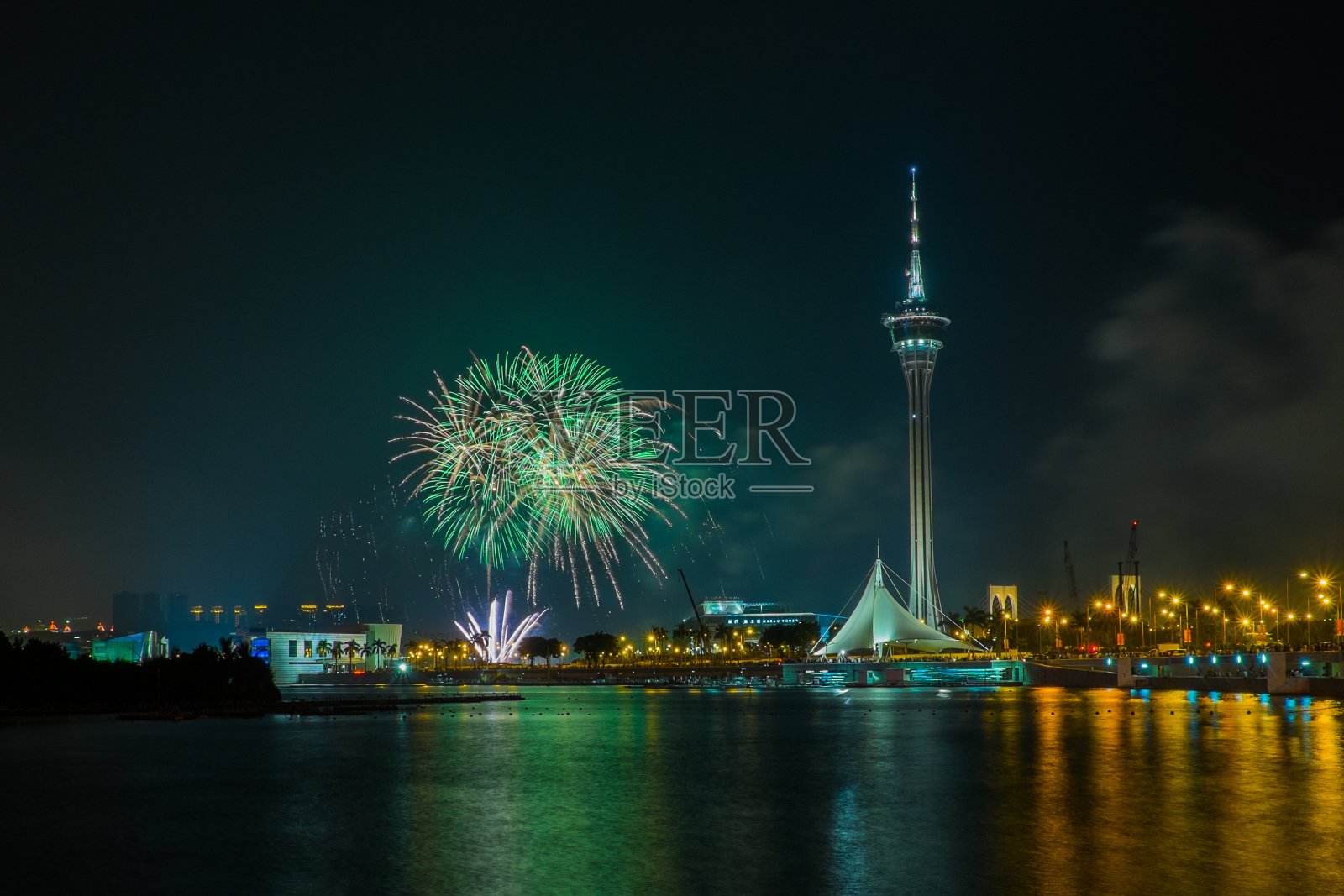 澳门烟花表演照片摄影图片