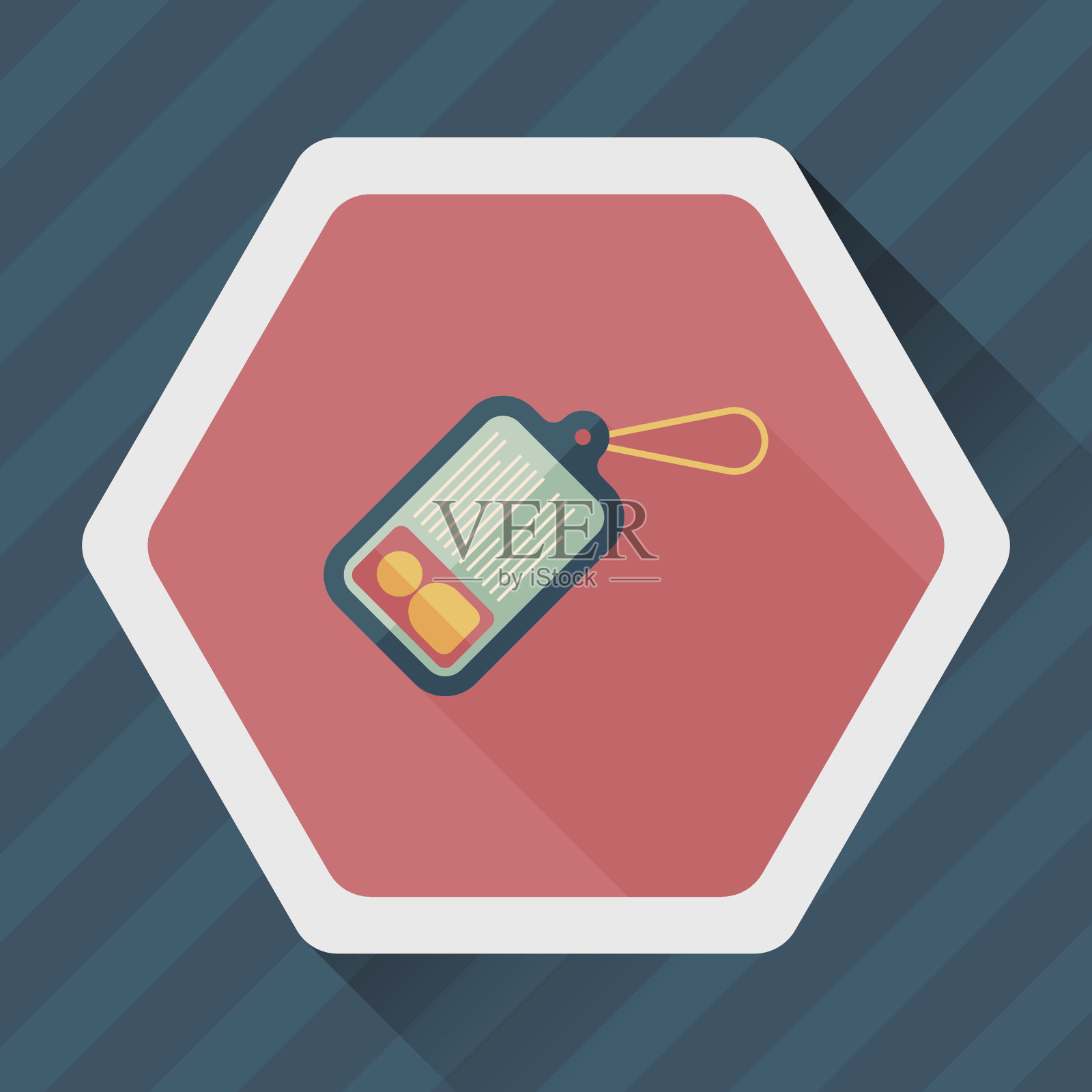 标识牌平面图标与长影子设计元素图片