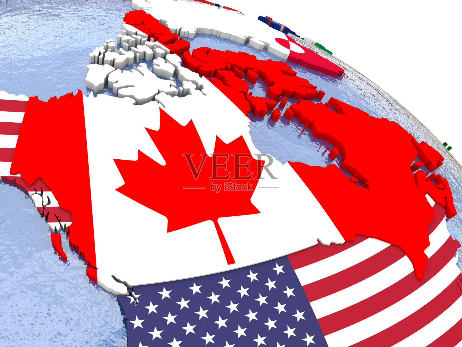 政治地图上的加拿大照片摄影图片