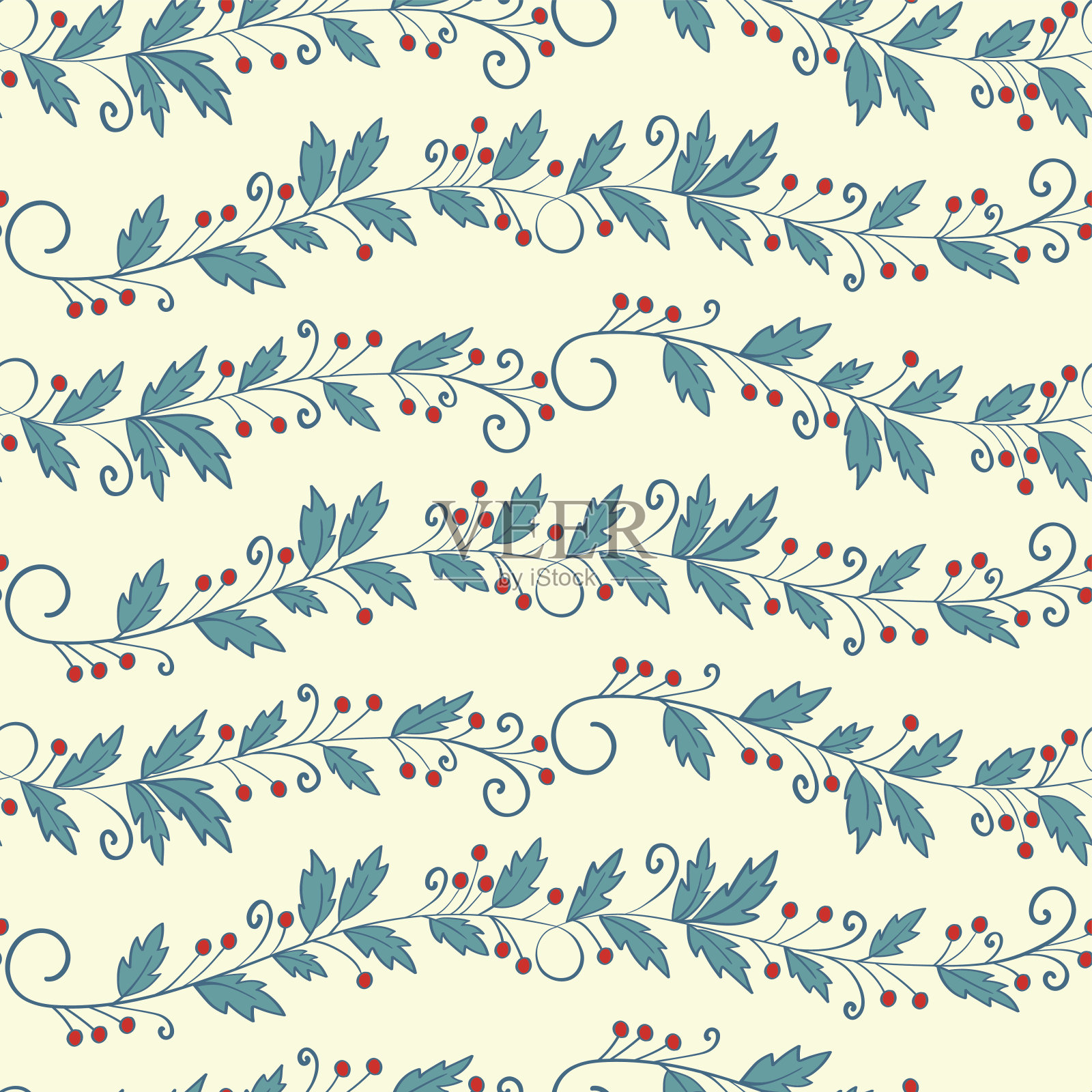 无缝的花卉图案。插画图片素材