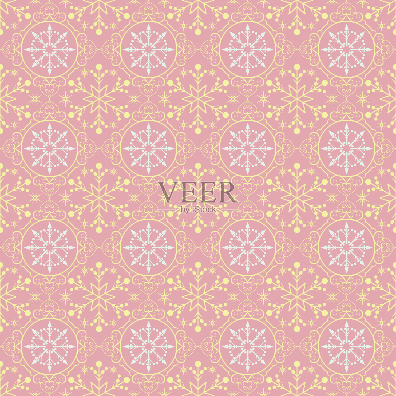 雪花抽象背景。无缝壁纸插画图片素材