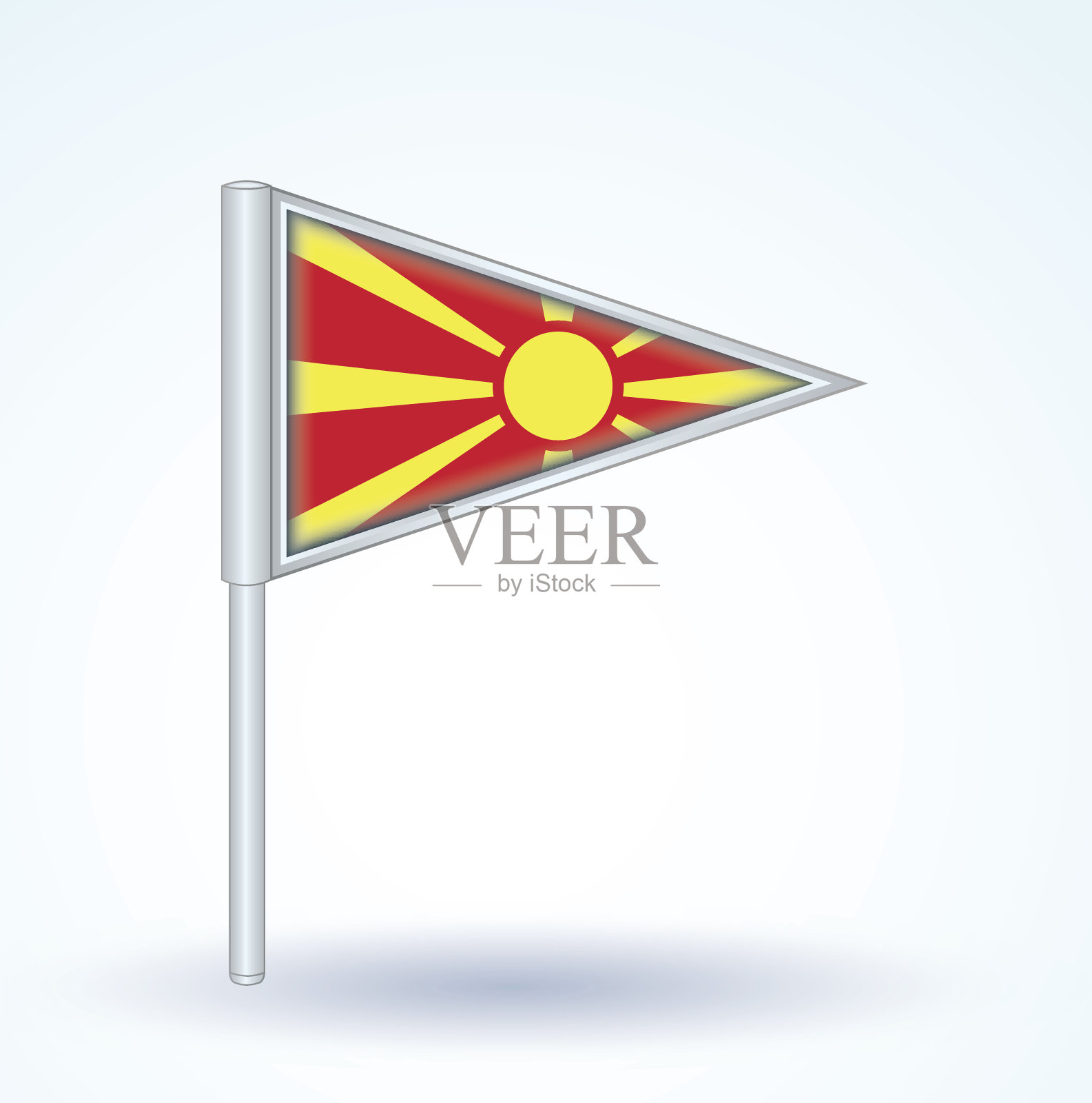 马其顿国旗，矢量图设计元素图片