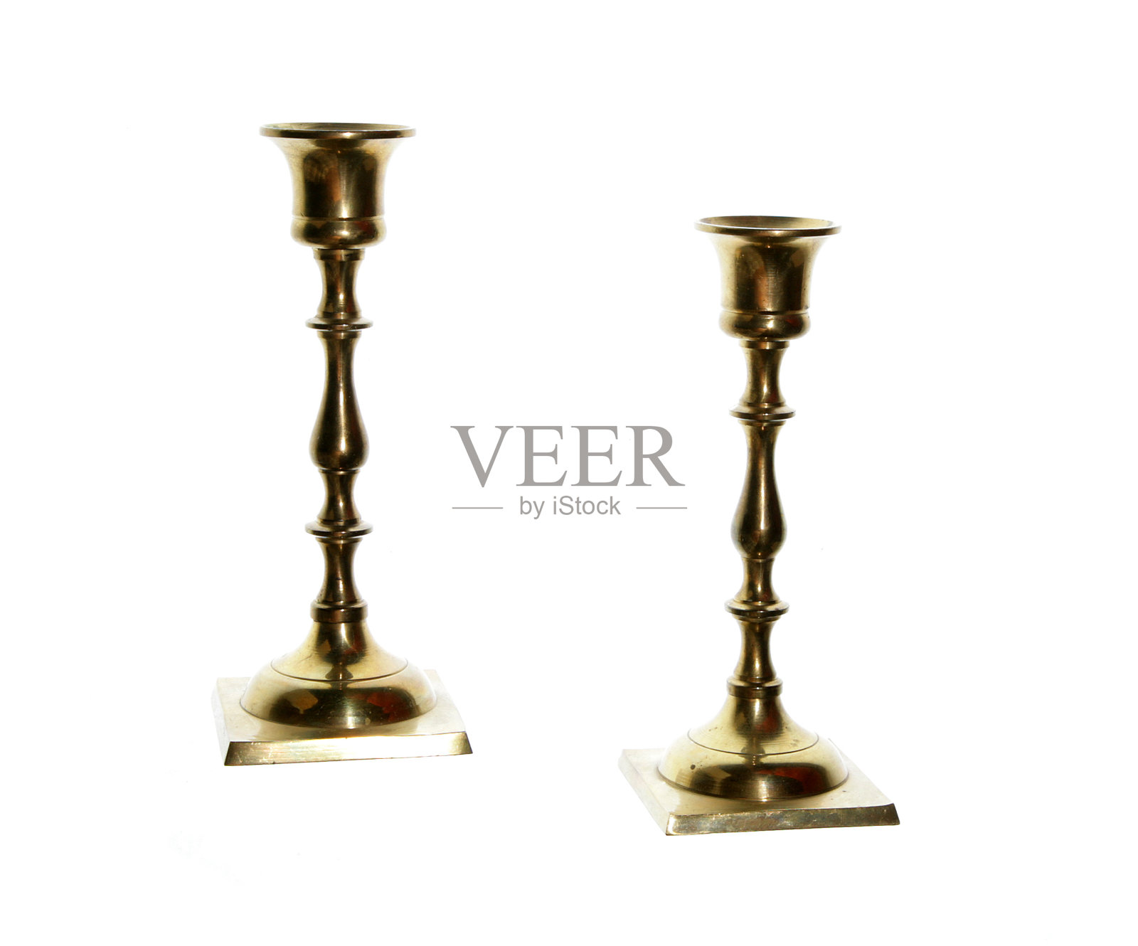 烛台是古老的孤立金铜照片摄影图片