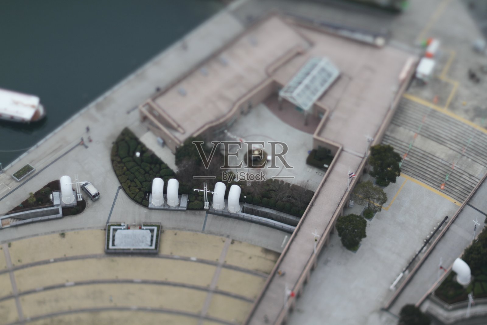 来自横滨地标大厦的微型景观照片摄影图片