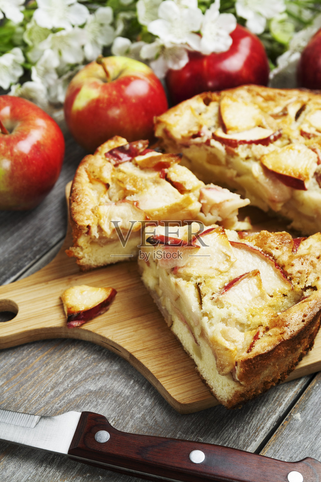 苹果派。夏洛特照片摄影图片