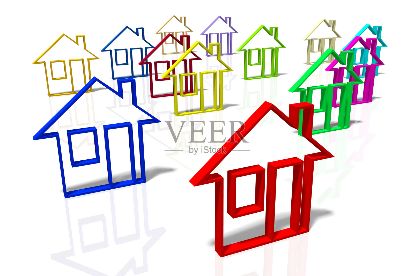 3 d房屋的概念照片摄影图片