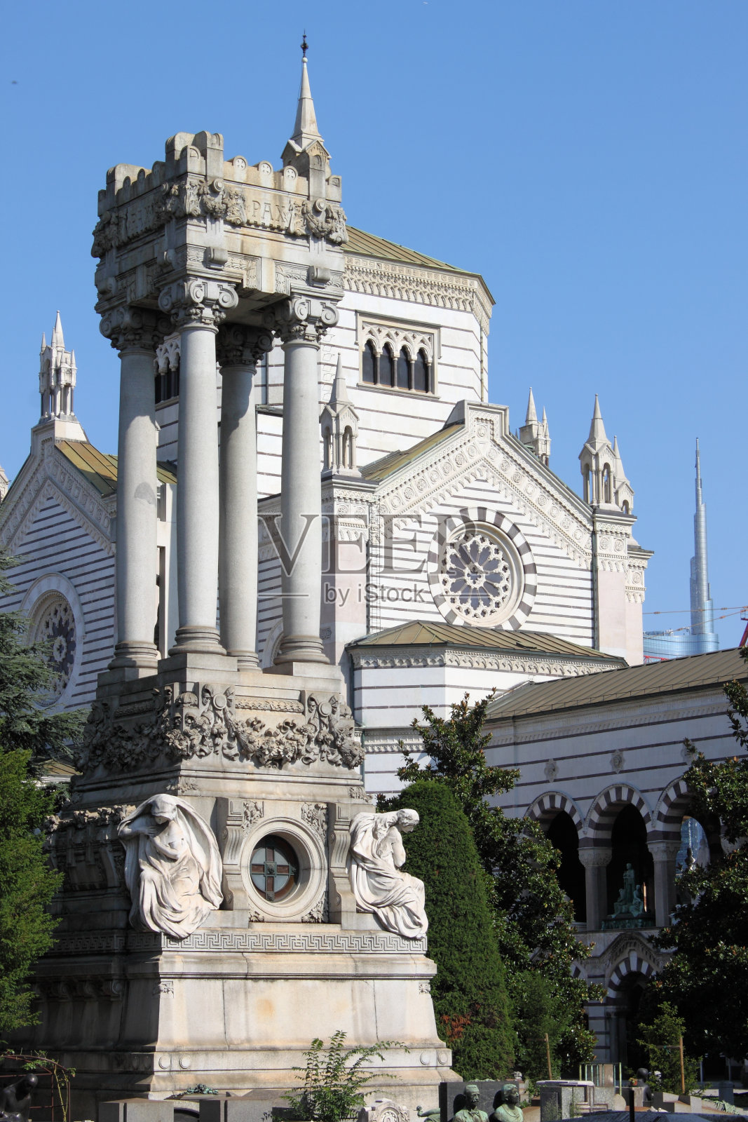 米兰纪念公墓照片摄影图片