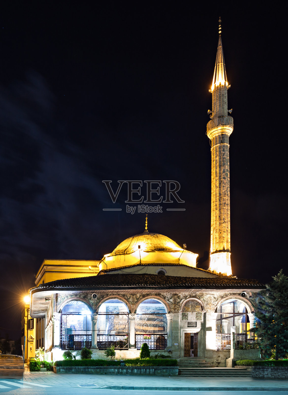 在地拉那清真寺照片摄影图片