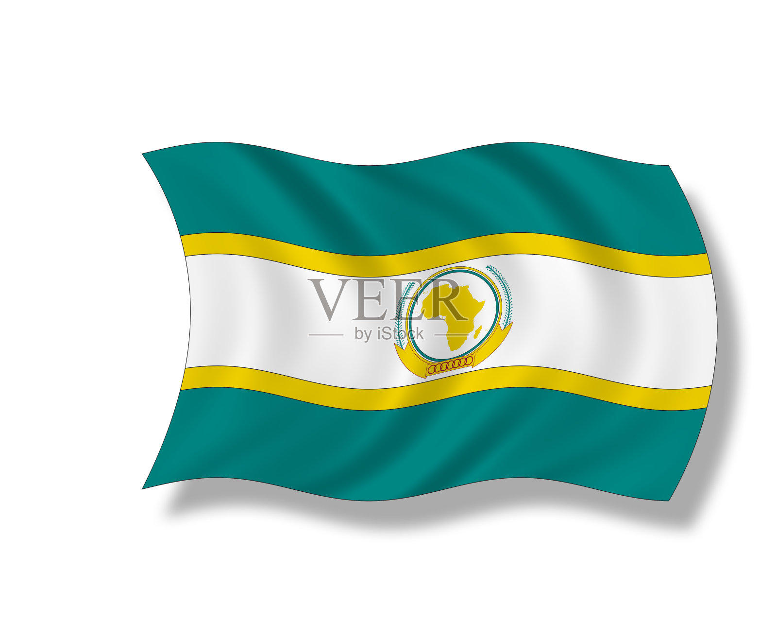 插图，非洲联盟旗帜照片摄影图片