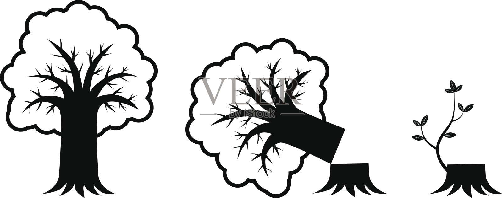 树的图标插画图片素材