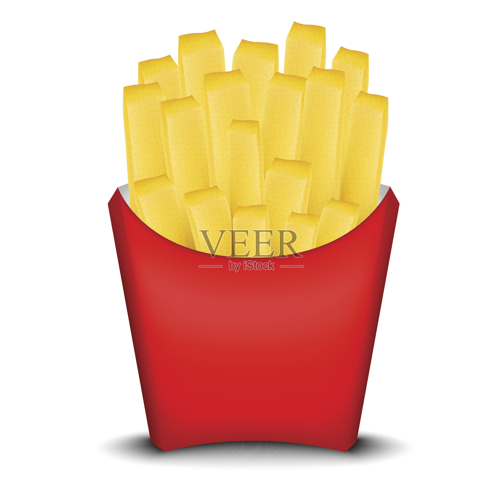 快餐，薯条在盒子里为你设计设计元素图片