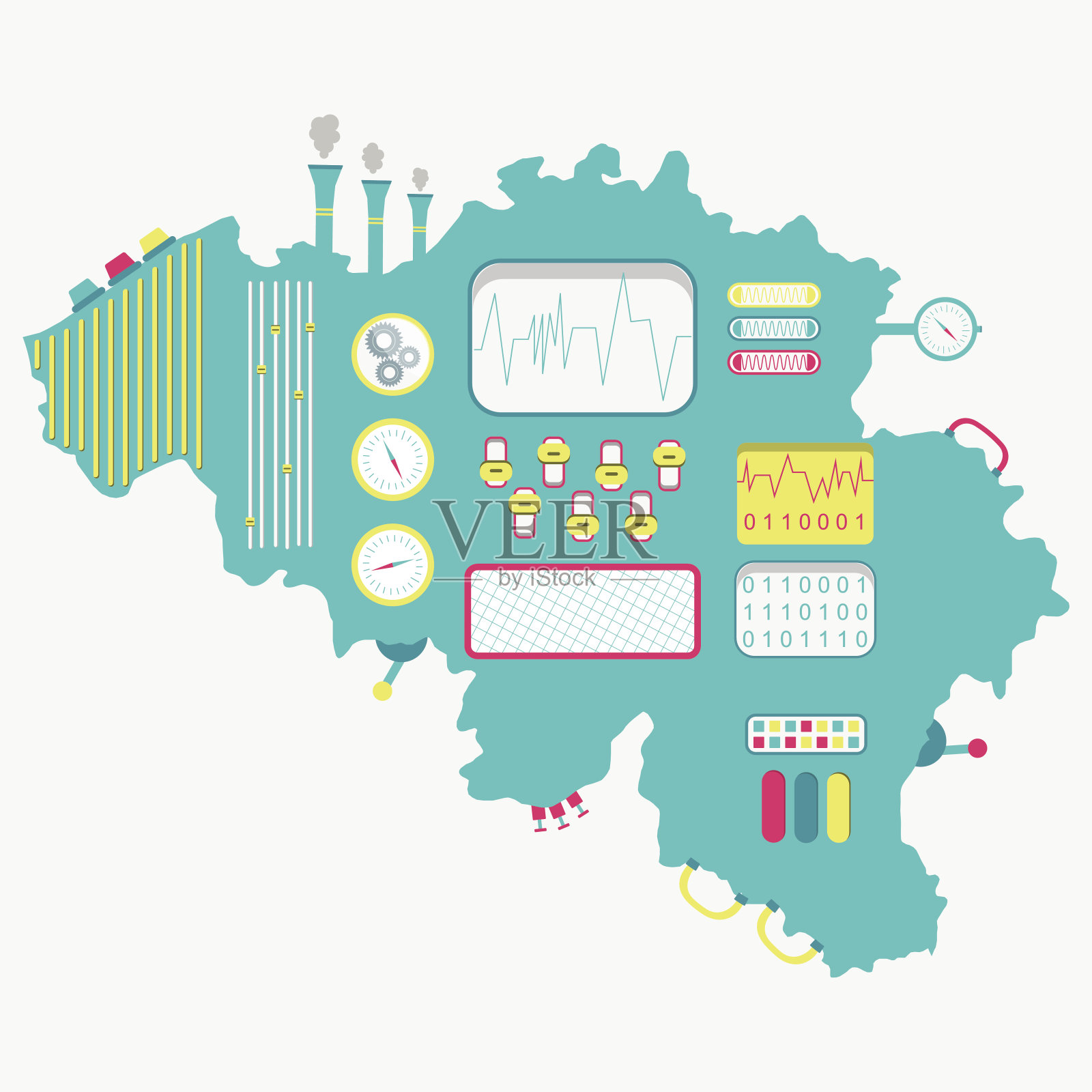 比利时地图插画图片素材