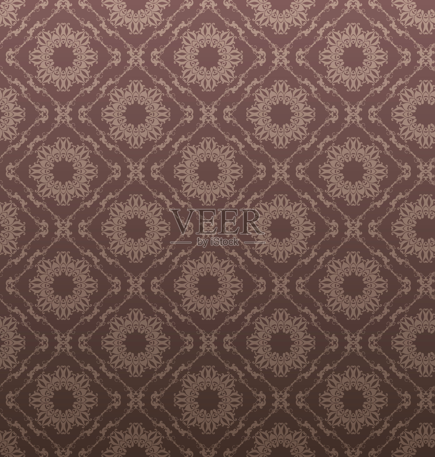 复古墙纸-大马士革插画图片素材