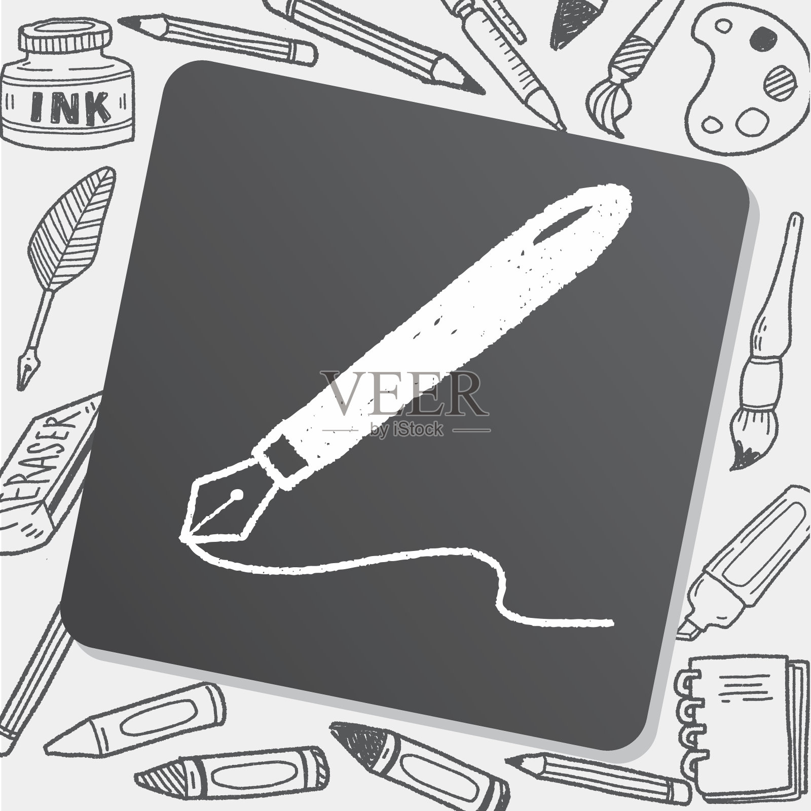 涂鸦笔插画图片素材