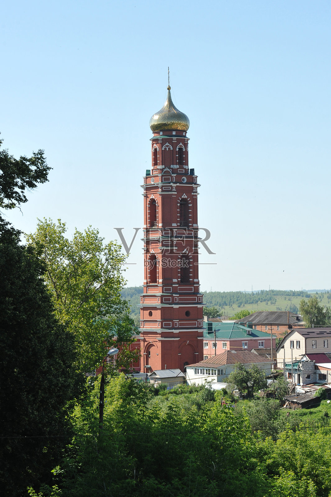 俄罗斯博尔霍夫镇的俄罗斯东正教教堂照片摄影图片