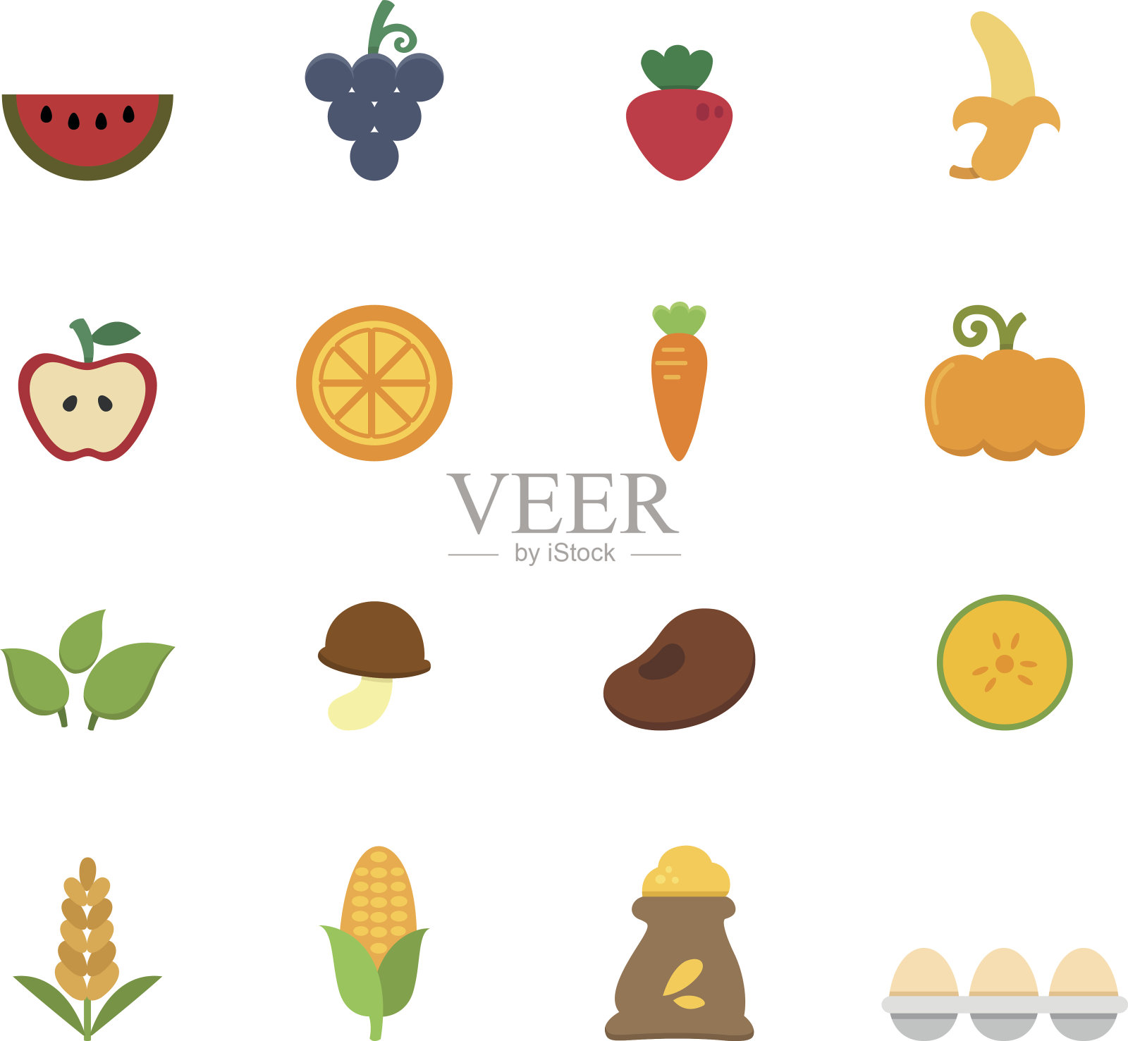 有机天然食品图标向量图标素材