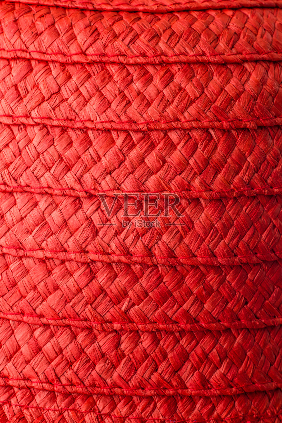 女人的夏季红色草帽孤立在白色的背景上照片摄影图片