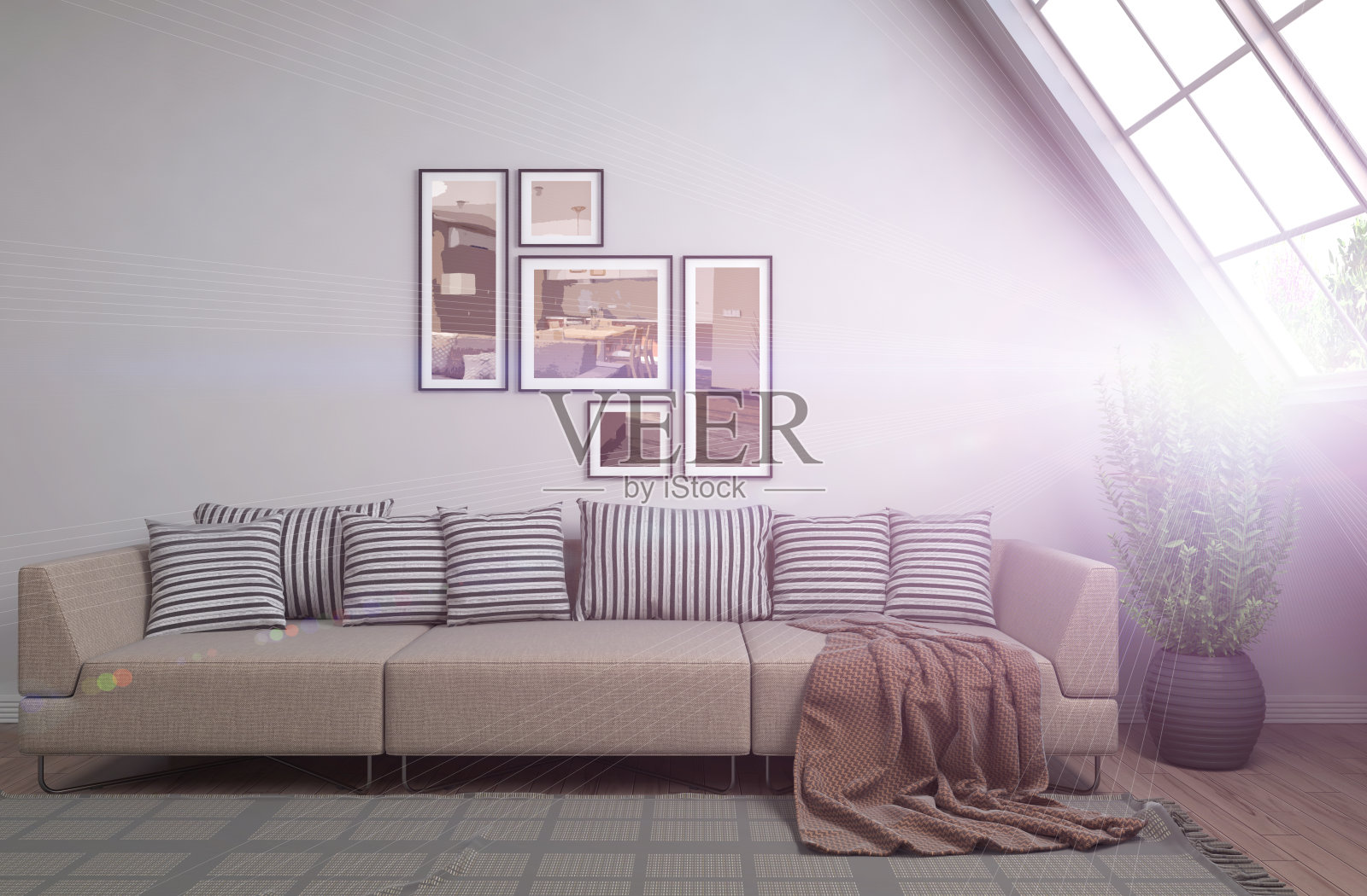 室内用沙发。三维演示照片摄影图片