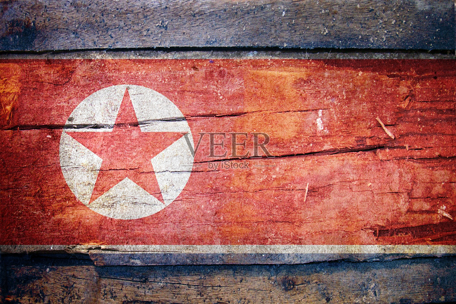 朝鲜国旗照片摄影图片