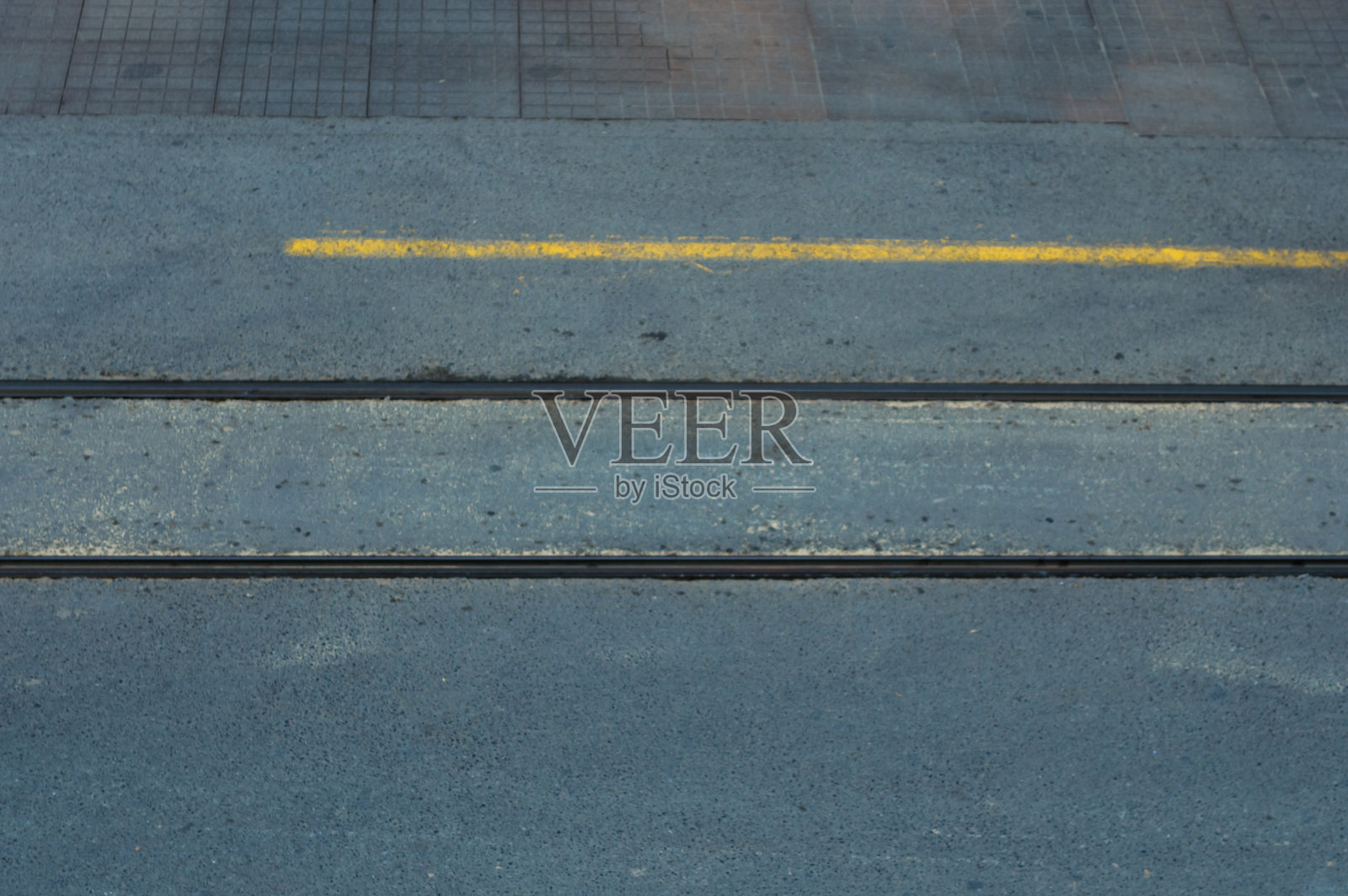 旧有轨电车路线，市内交通细节照片摄影图片