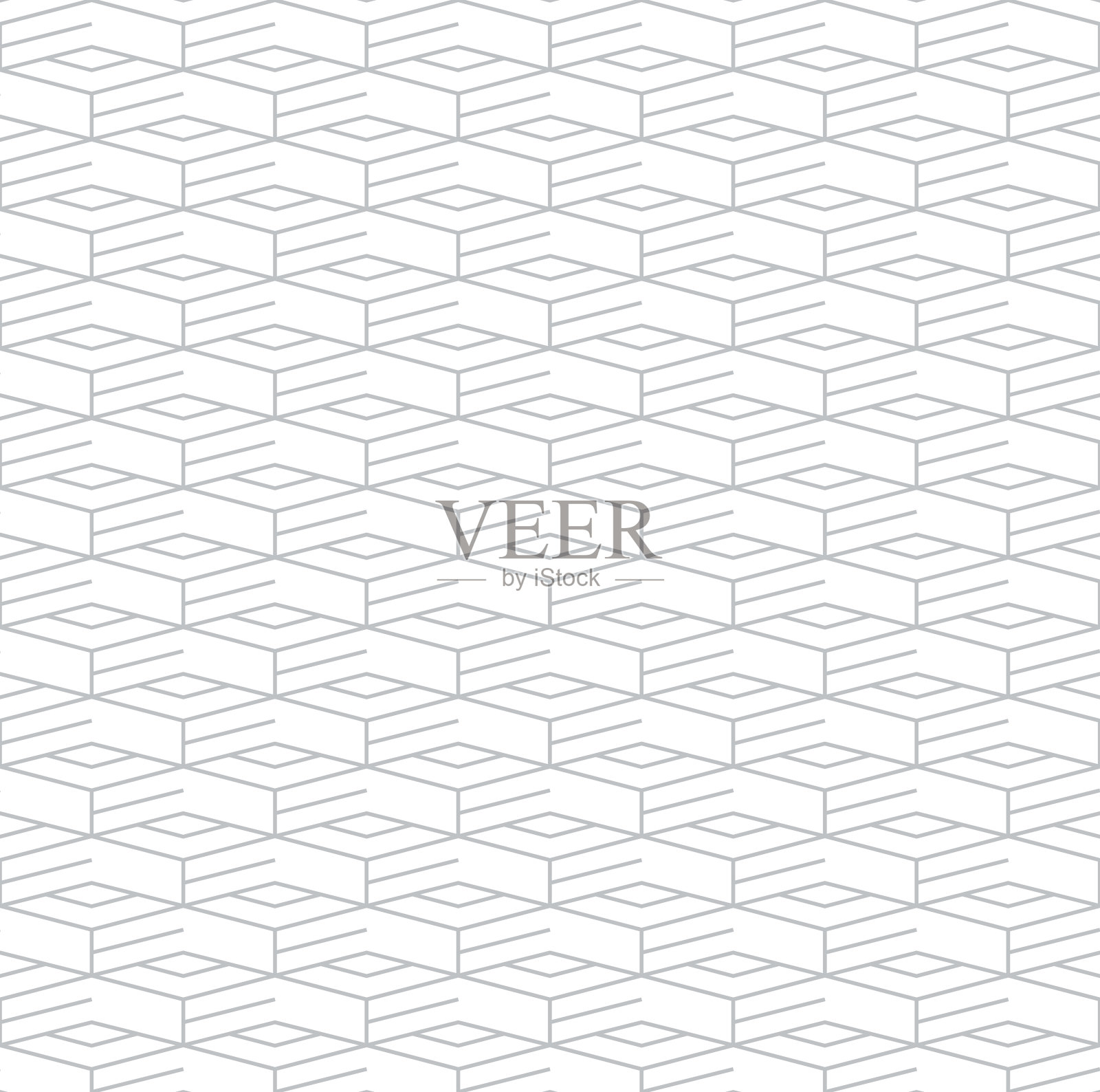 线性抽象无缝图案，细线条插画图片素材