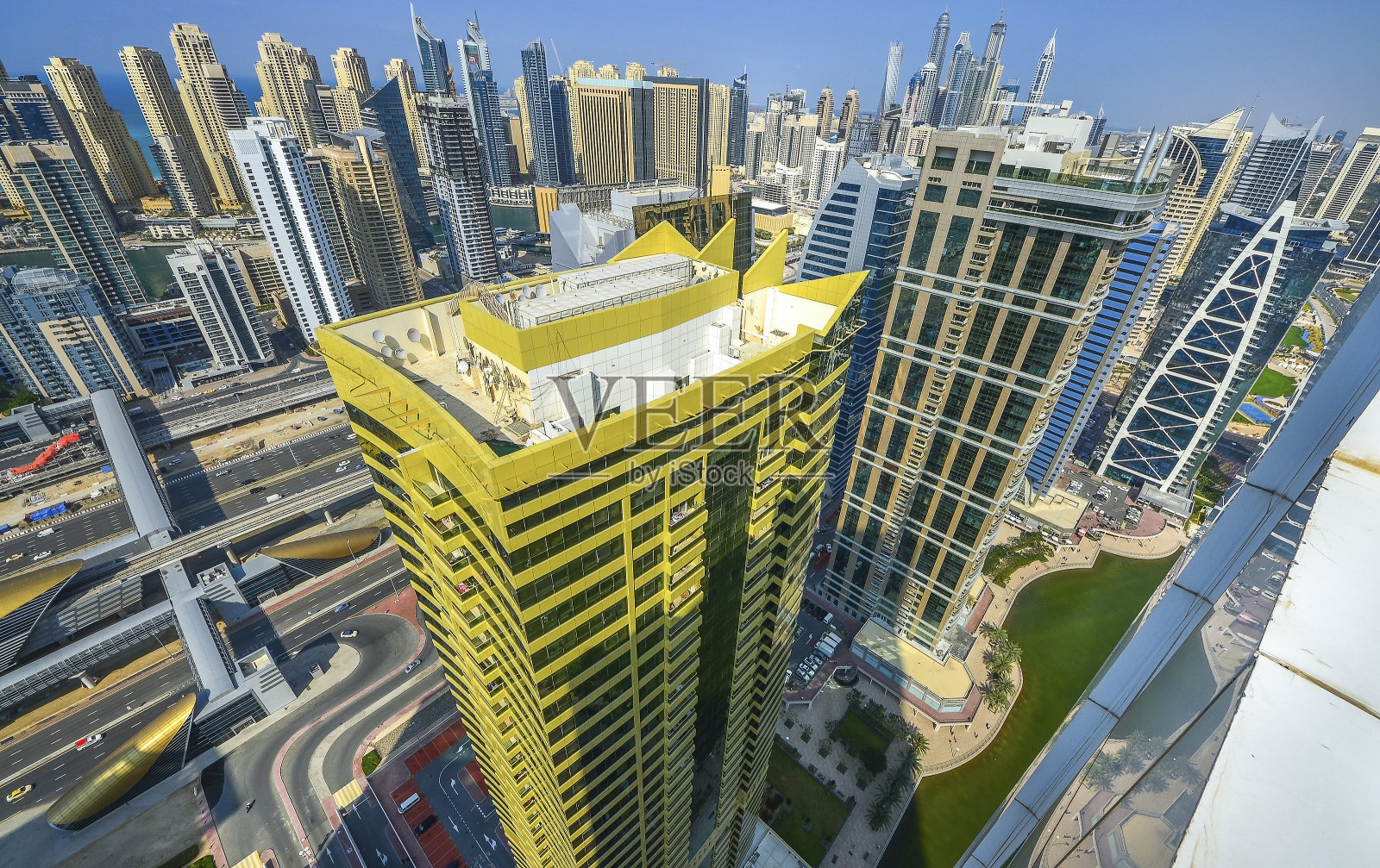 迪拜码头全景照片摄影图片