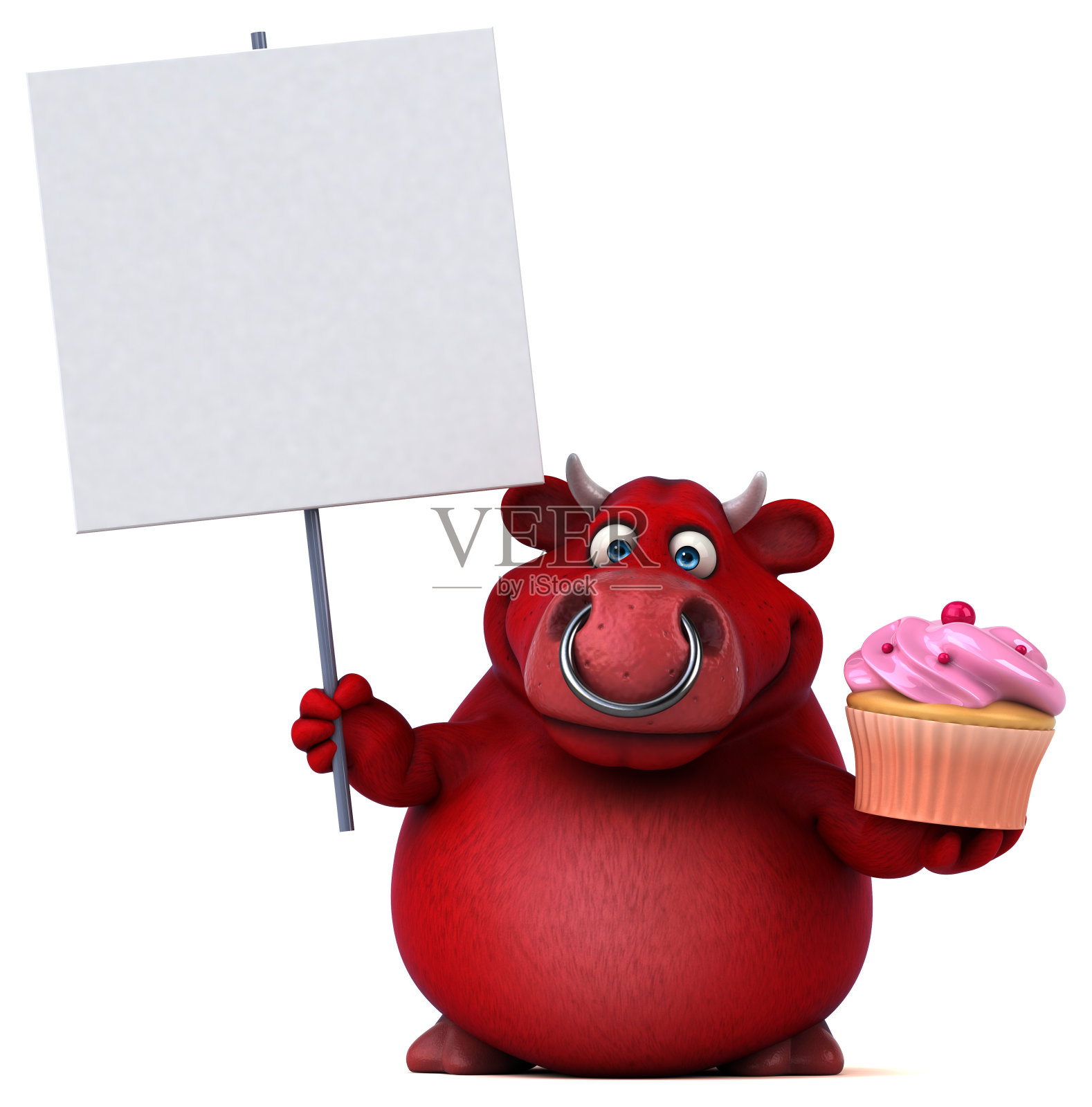 红牛- 3D插图插画图片素材