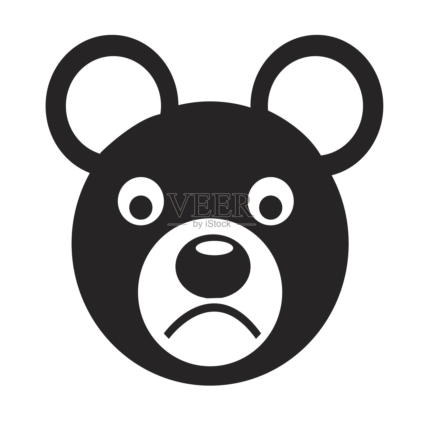 熊脸表情图标插画标识设计设计元素图片