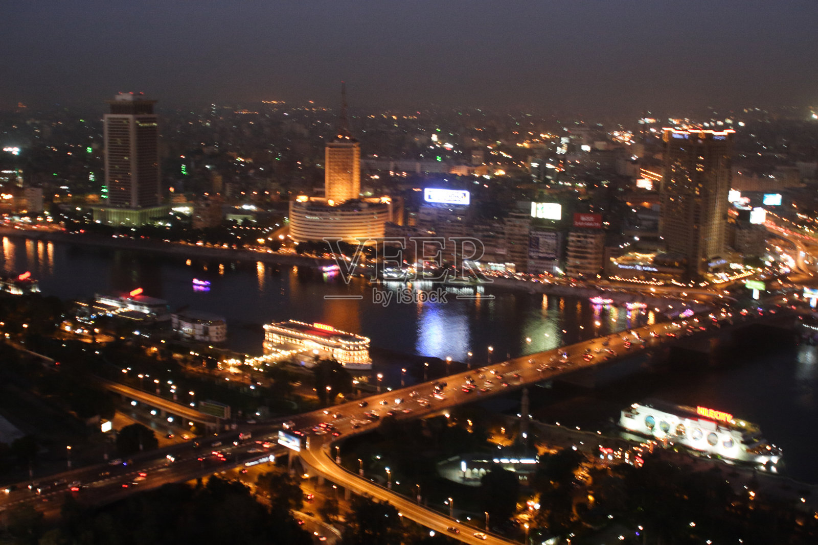 从开罗塔俯瞰开罗照片摄影图片