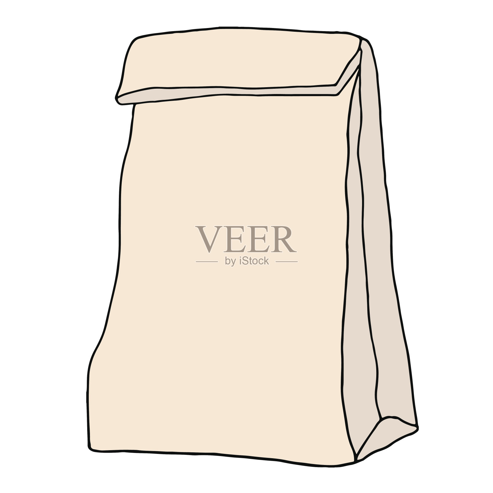 学校午餐包。手绘矢量图。设计元素图片