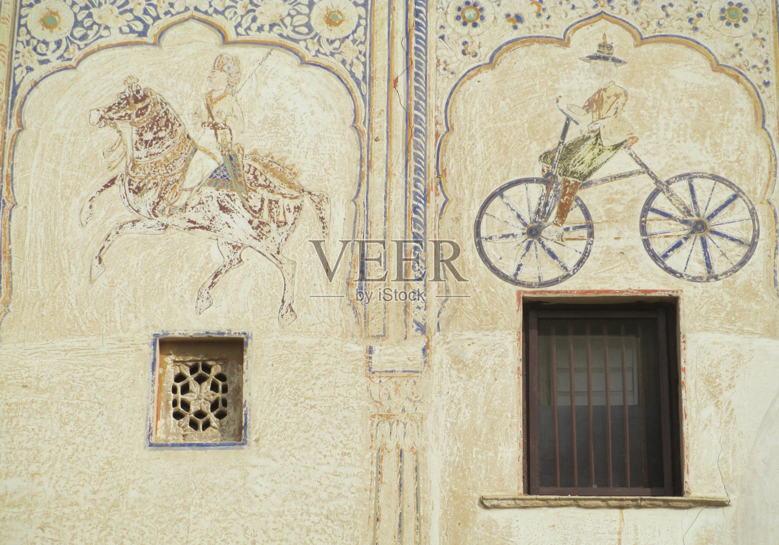 印第安人房子上的印第安壁画照片摄影图片