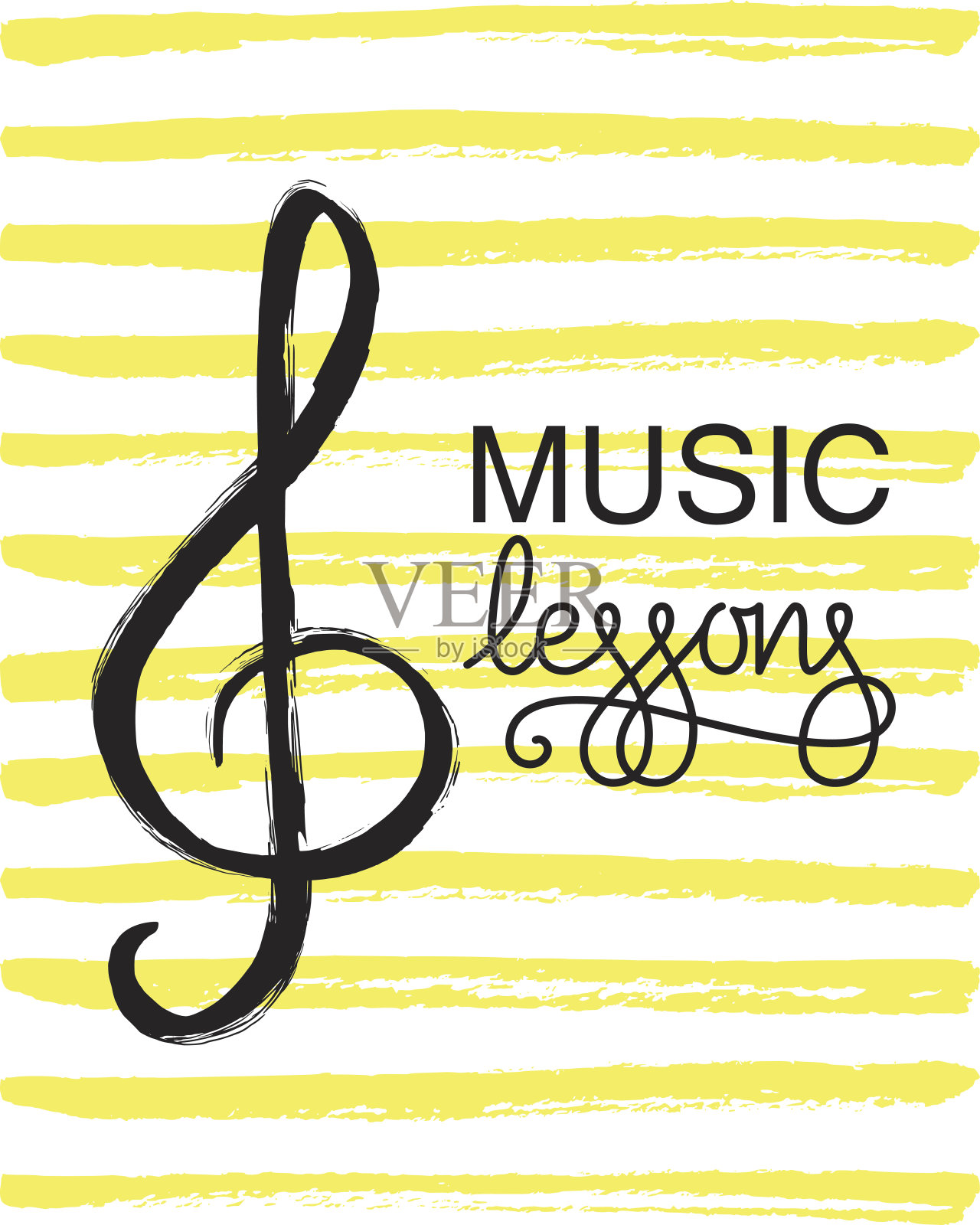 音乐课程图标。插画图片素材