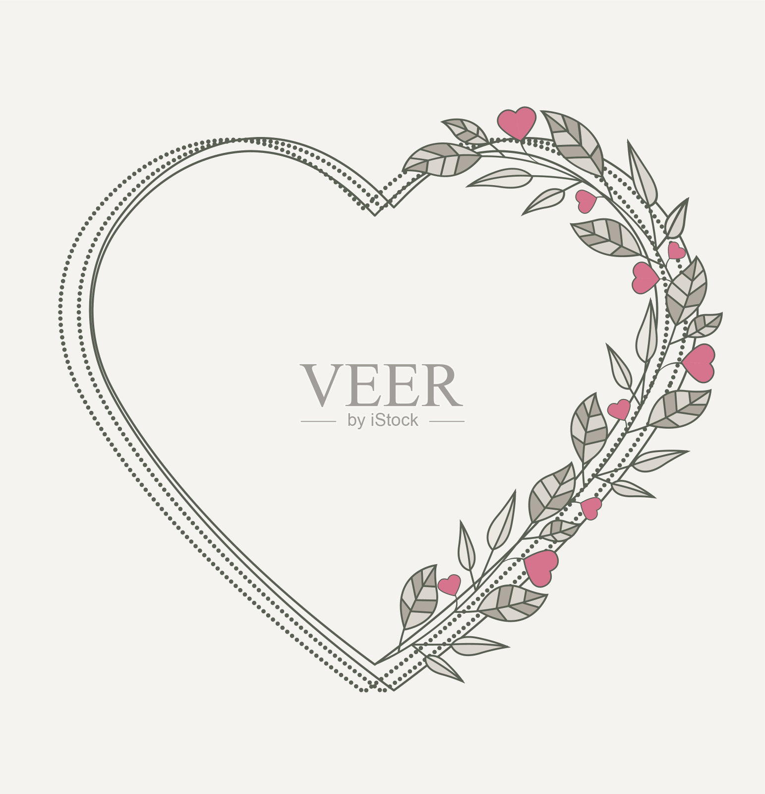 浪漫的心装饰插画图片素材