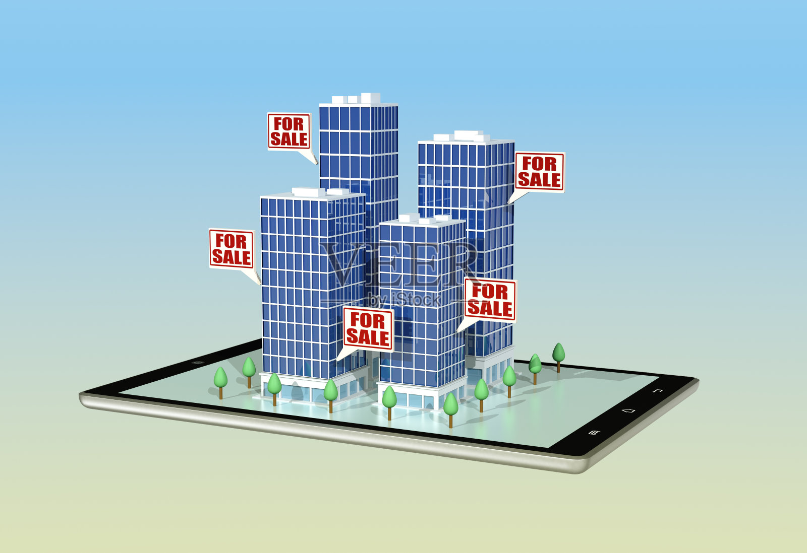 网上房地产市场的概念照片摄影图片