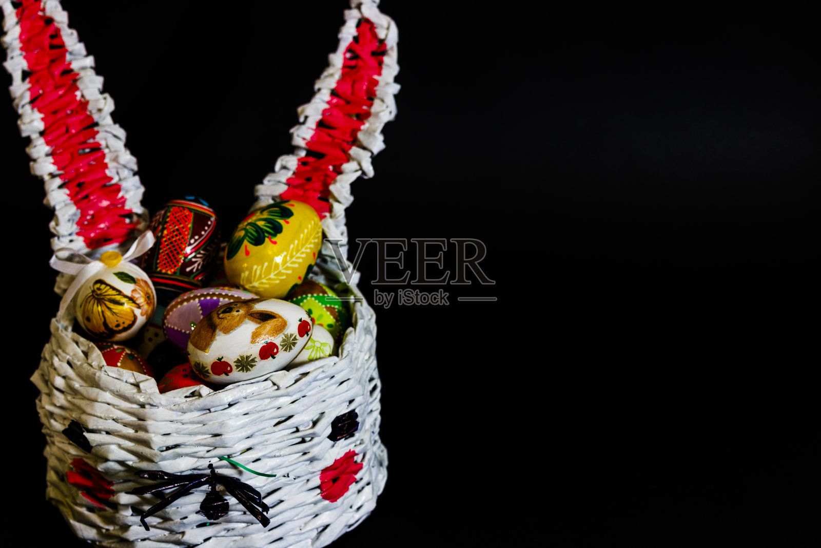 装饰精美的复活节彩蛋照片摄影图片