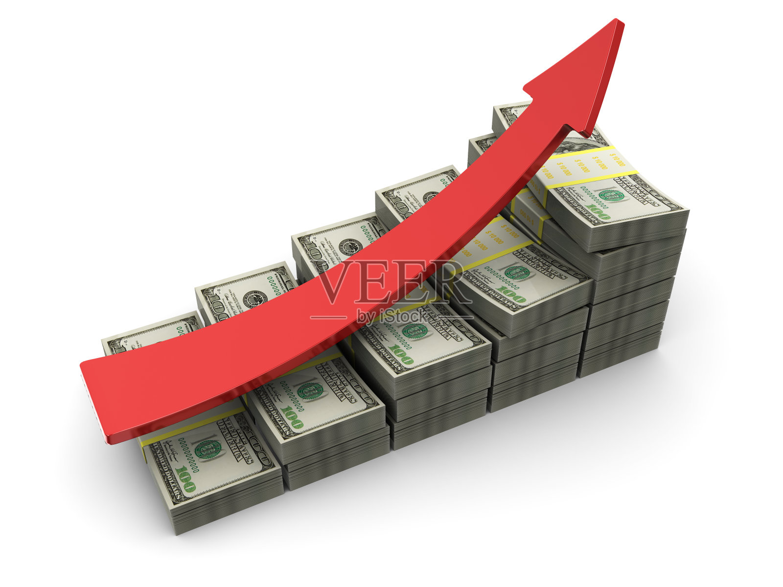 钱不断上升的图表照片摄影图片