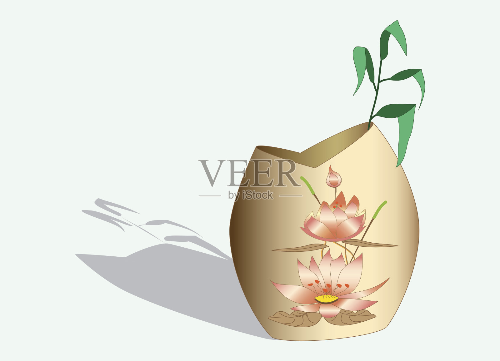 花瓶设计元素图片