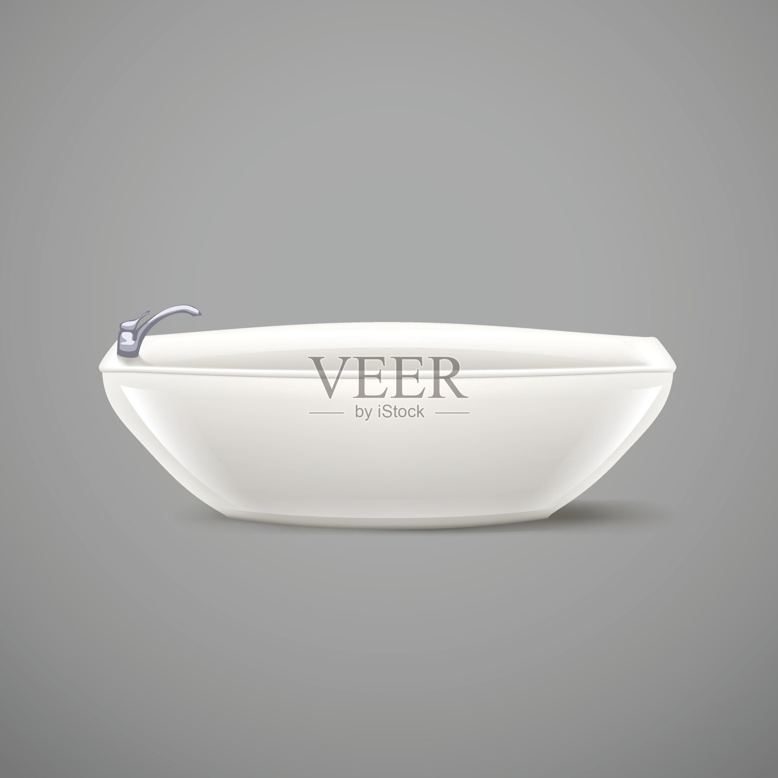 灰色浴管设计元素图片